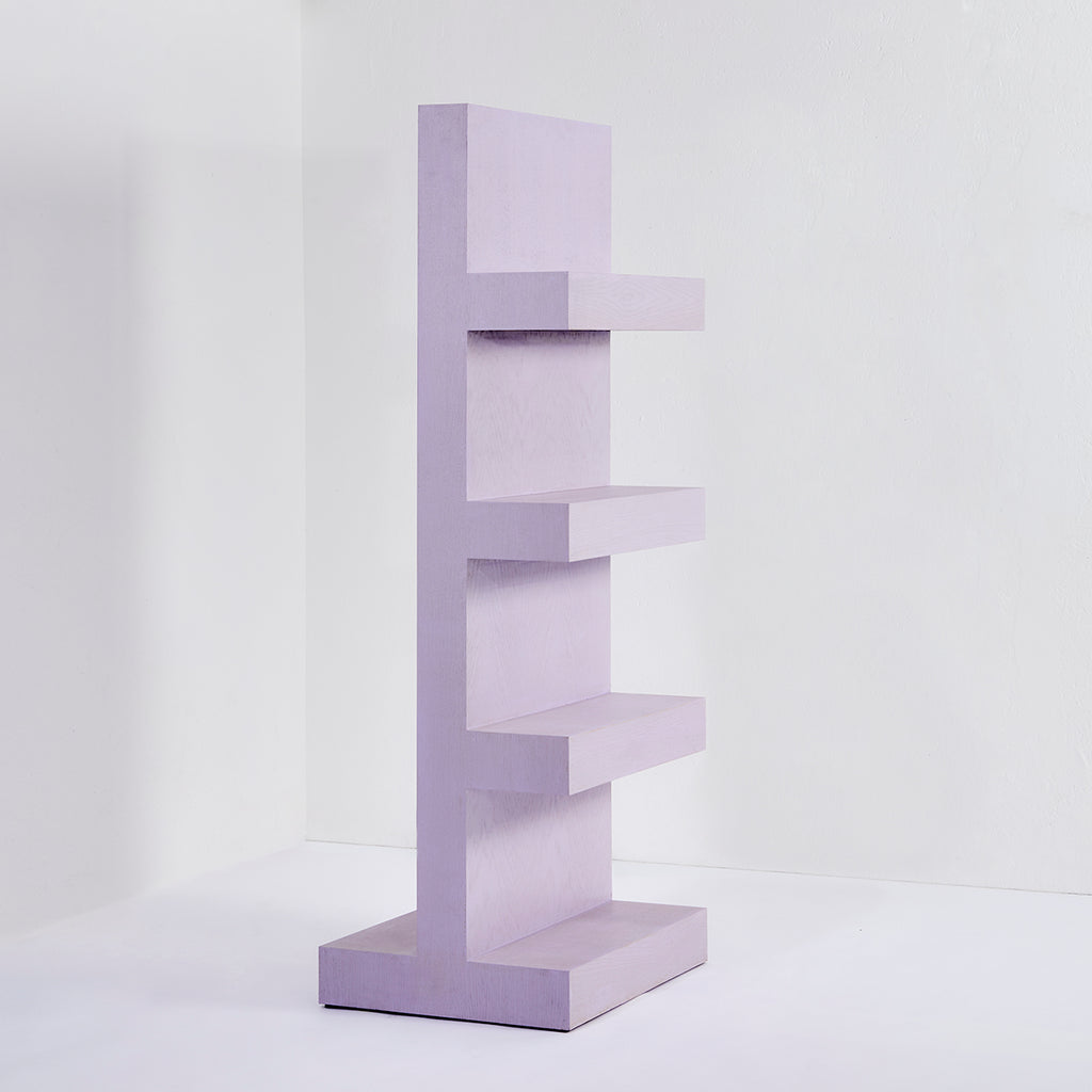 Darkroom Stained Wood Colourful Geometric Angular Furniture BLOK Bench Console Side Table Shelf Stool Mirror