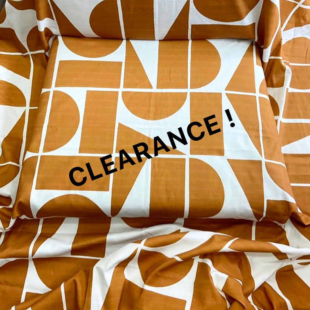 CLEARANCE — 2meters of Split Shift Fabric Terracotta