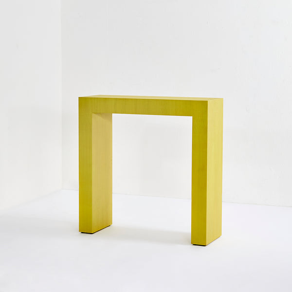 Darkroom Stained Wood Colourful Geometric Angular Furniture BLOK Bench Console Side Table Shelf Stool Mirror