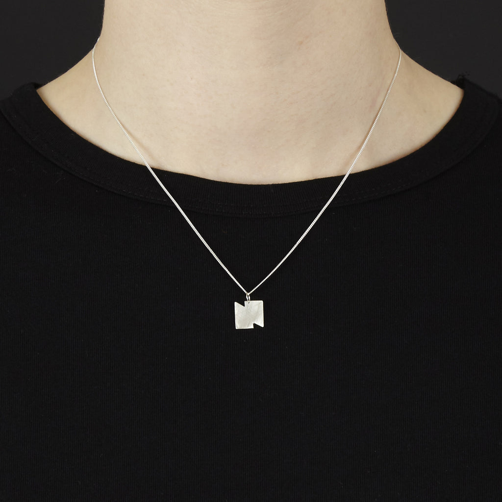 Darkroom Geometric Jewellery Bauhaus Alphabet Pendants Chain Gold Silver Handmade in London