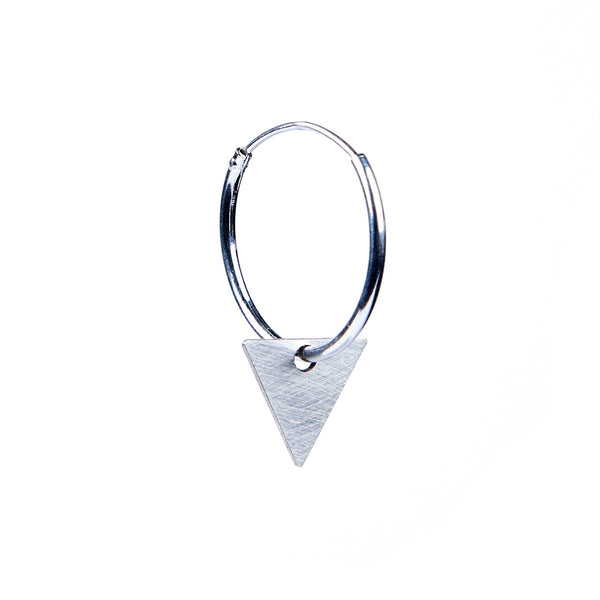 Geometry Earring — Silver Triangle