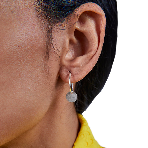Geometry Earring — Silver Circle