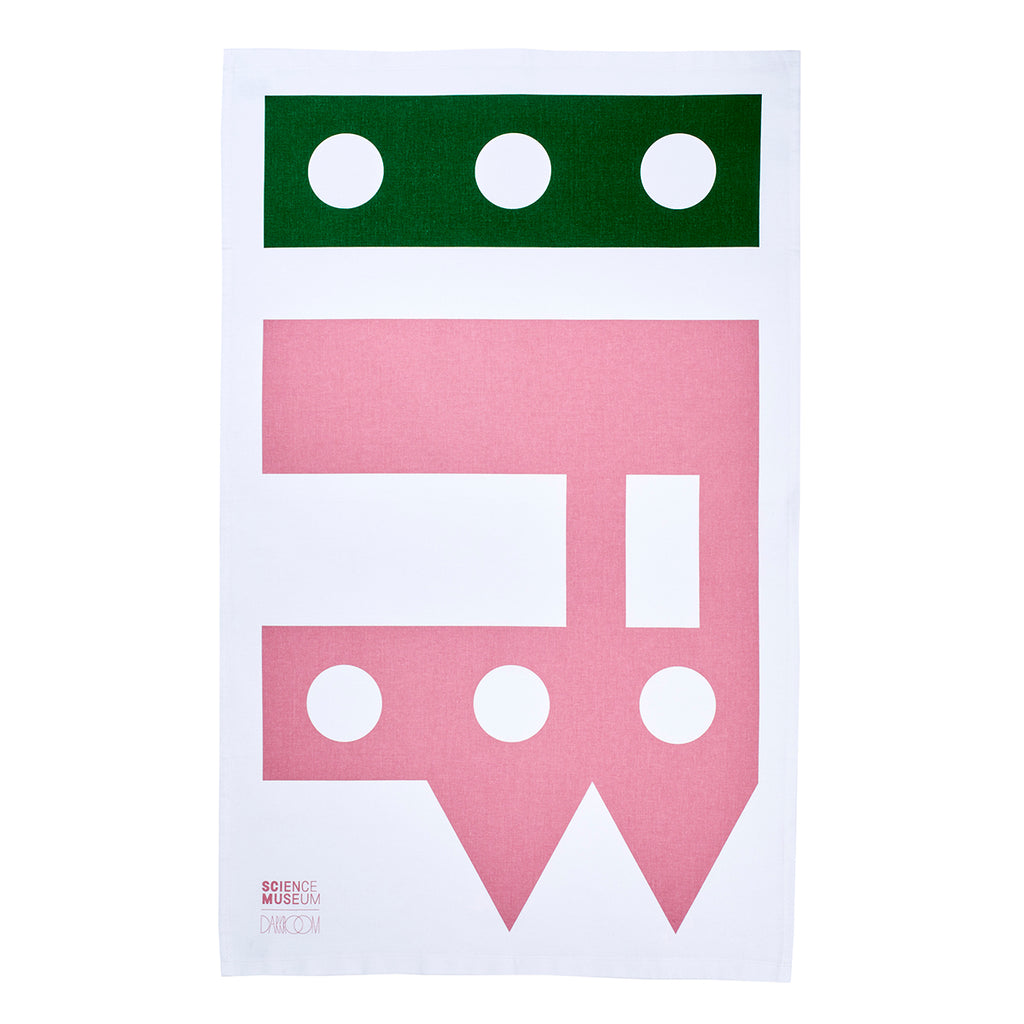 Impossible Machines Tea Towel  — Pink