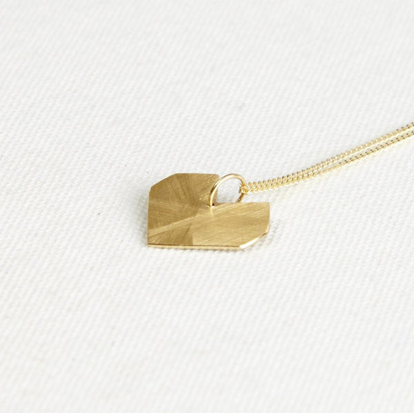 Darkroom Bauhaus 9kt gold Heart Pendant Necklace Handmade in London